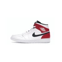 OG Jordan 1 Mid White Black Gym Red, 554724-116