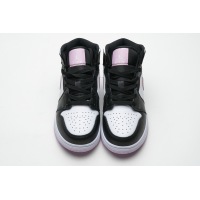 OG Jordan 1 Mid White Black Light Arctic Pink (GS), 555112-103