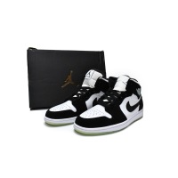 OG Jordan 1 Mid White Black Teal Tint (GS),BQ6931-103