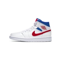 OG Jordan 1 Mid White Red Royal (W), BQ6472-164