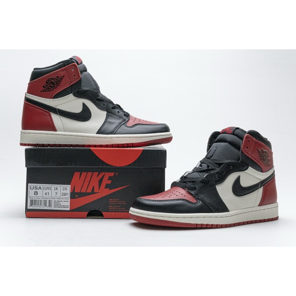 OG Jordan 1 Retro High Bred Toe, 555088-610