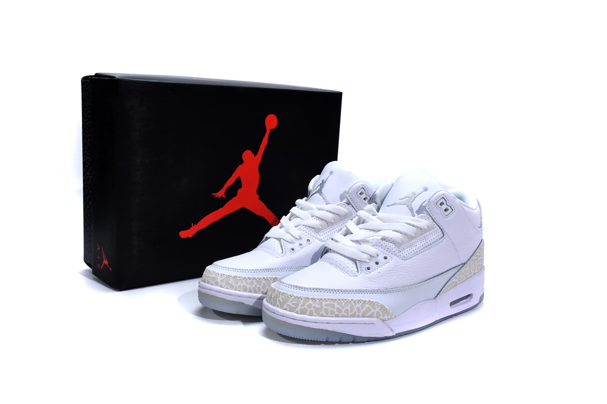 OG Jordan 3 Retro Pure White (2018)，136064-111