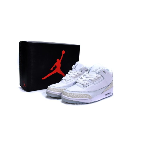 OG Jordan 3 Retro Pure White (2018)，136064-111