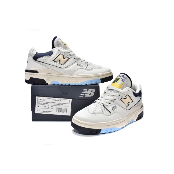 OG New Balance 550 Premuim Pack Beige Blue Background