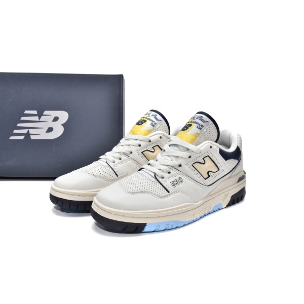 OG New Balance 550 Premuim Pack Beige Blue Background