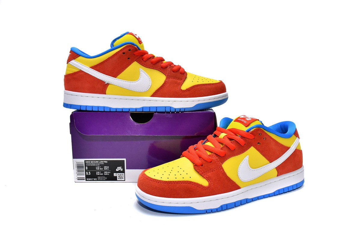 OG SB Dunk Low Pro Bart Simpson,BQ6817-602