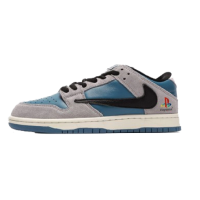 PKGoden Dunk Low SP Travis Scott PlayStation Grey Blue,CU1726-400