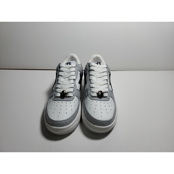 PKGoden A Bathing Ape Bape Sta Low White Grey Black,1G70-109-0004