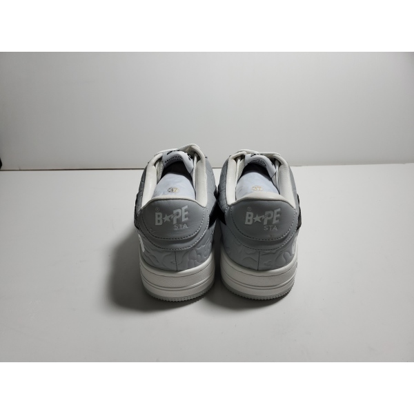 PKGoden A Bathing Ape Bape Sta Low White Grey Black,1G70-109-0004