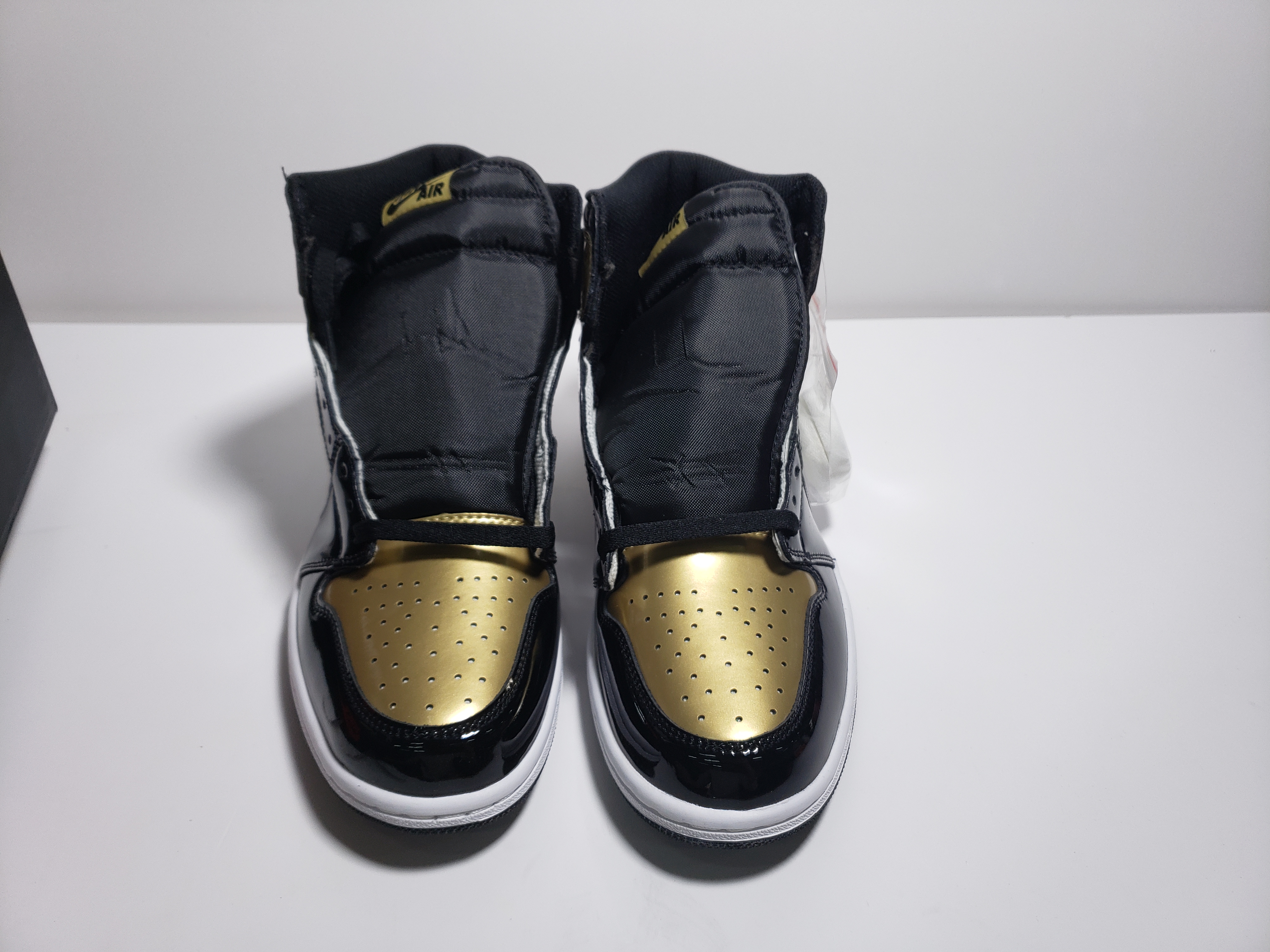 LJR Jordan 1 Retro High NRG Patent Gold Toe，861428-007 