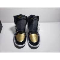 PKGoden Jordan 1 Retro High NRG Patent Gold Toe，861428-007 