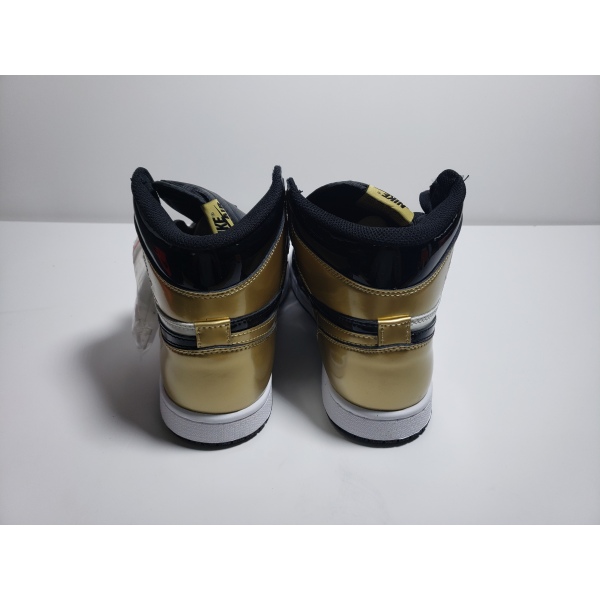 PKGoden Jordan 1 Retro High NRG Patent Gold Toe，861428-007 