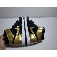 PKGoden Jordan 1 Retro High NRG Patent Gold Toe，861428-007 