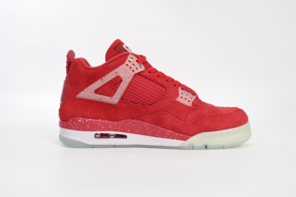LJR Jordan 4 Retro Wine red ink splashing