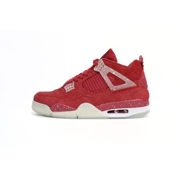 PKGoden Jordan 4 Retro Wine red ink splashing