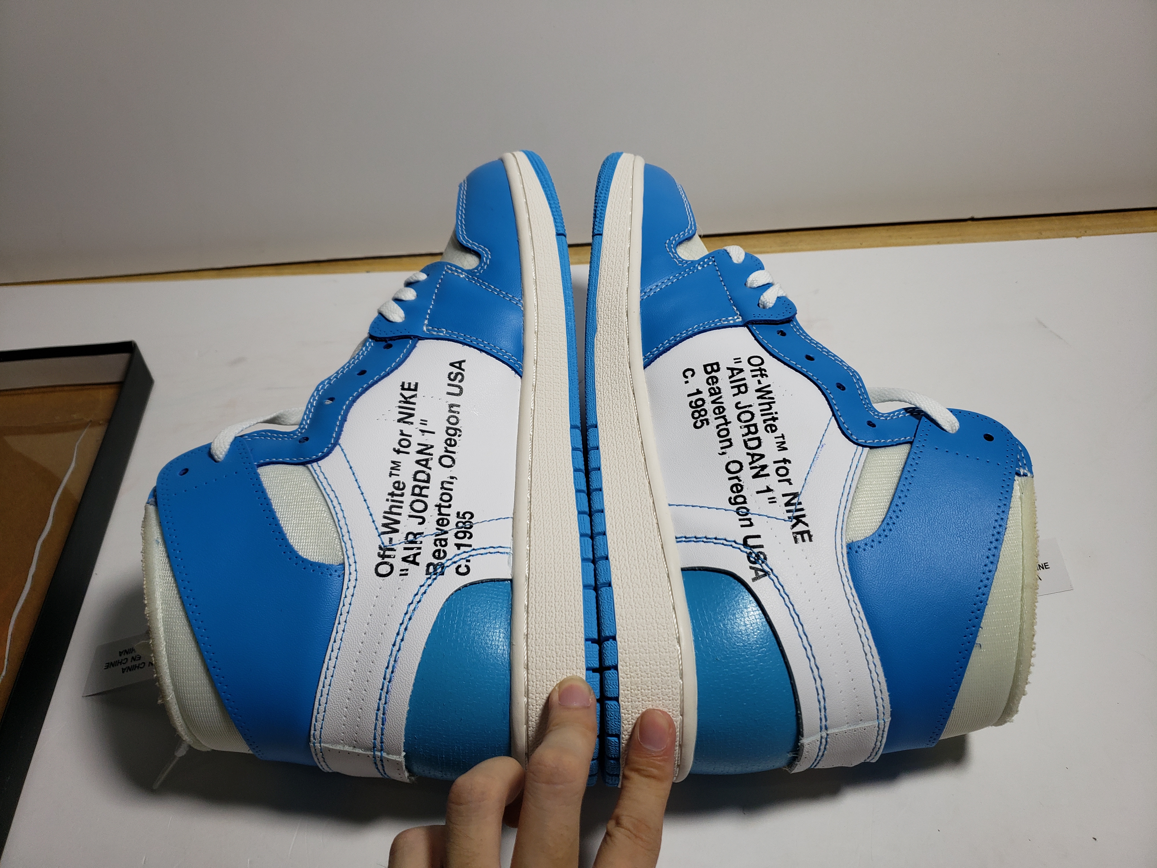 LJR Jordan 1 Retro High Off-White University Blue, AQ0818-148