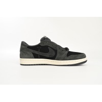 PKGoden Jordan 1 x Travis Scott Low Black Grey Low Help,DM7866-001