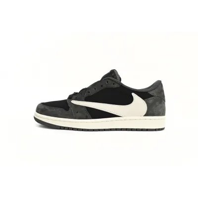 LJR Jordan 1 x Travis Scott Low Black Grey Low Help,DM7866-001 01