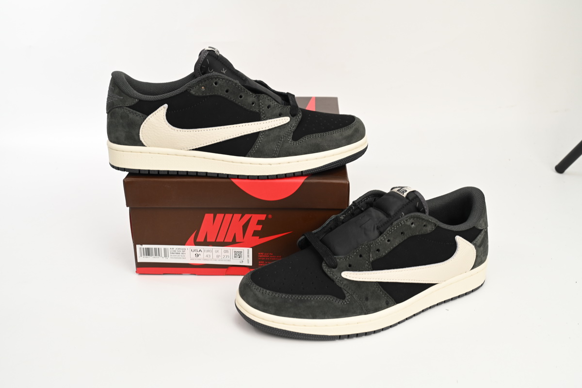 LJR Jordan 1 x Travis Scott Low Black Grey Low Help,DM7866-001