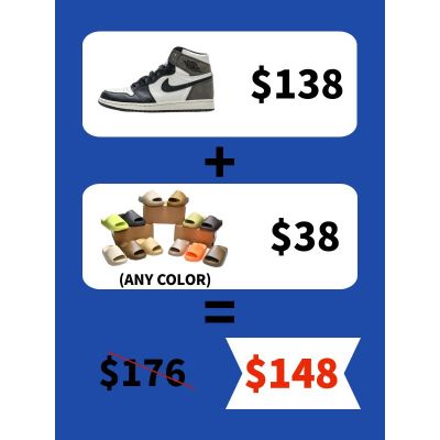 Buy ONE PK Jordan 1 Get One Free Yeezy Slide
