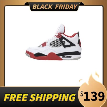 Free Shipping -  PKGoden Jordan 4 Retro Fire Red (2020), DC7770-160