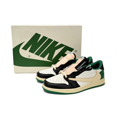 PKGoden Jordan 1 Low Black Green Barb Travis Scott,DM7866-128