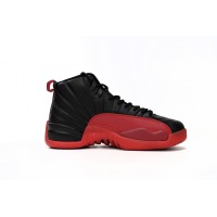 PKGoden Jordan 12 Retro Flu Game Black Red,130690-002