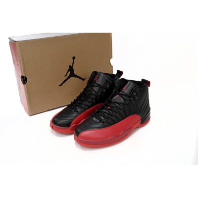 PKGoden Jordan 12 Retro Flu Game Black Red,130690-002