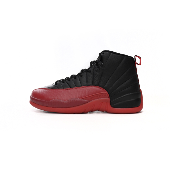 PKGoden Jordan 12 Retro Flu Game Black Red,130690-002