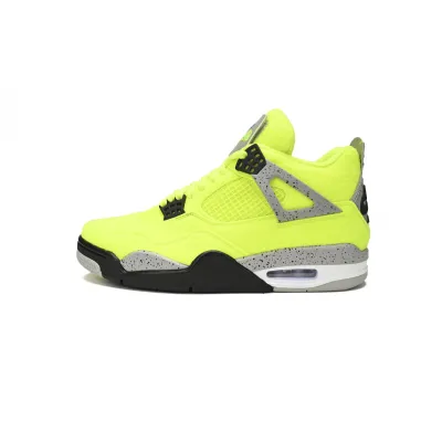 LJR Jordan 4 Retro Plush Fluorescent Yellow Tagz,DV6773-700 01