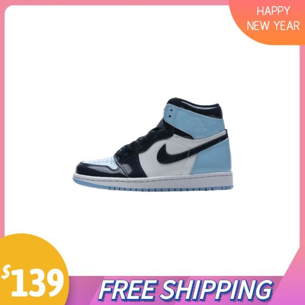 Free Shipping -  PKGoden Jordan 1 Retro High UNC Patent (W)，CD0461-401