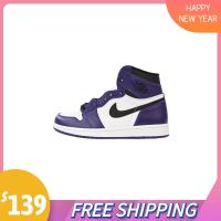 Free Shipping - PKGoden Jordan 1 Retro High Court Purple White，555088-500  
