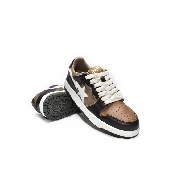 PKGoden A Bathing Ape Bape SK8 Sta Brown Ivory,  001FWH801013_BEI_A