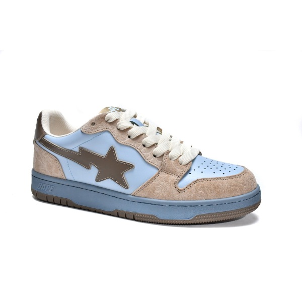 PKGoden A Bathing Ape Bape Sk8 Sta Low Light Blue，1G70-109-0013