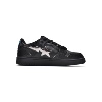 PKGoden A Bathing Ape Bape Sk8 Sta Low Black Silver,1G70-109-0018