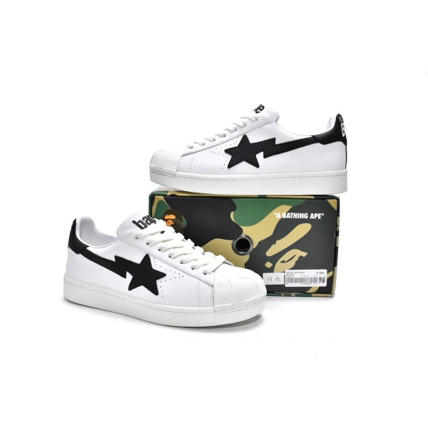 PKGoden A Bathing Ape Bape Sk8 Sta Low Shell Head White,1I20-191-005