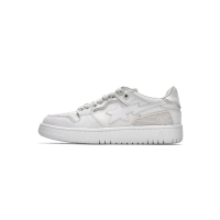 PKGoden A Bathing Ape Bape Sk8 Sta Low All White,1G70-109-0019