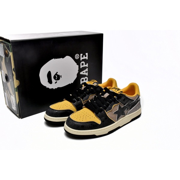 PKGoden A Bathing Ape Bape Sta Low Make old Black and Yellow,1120-291-021