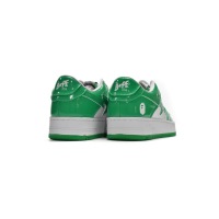 BMLin A Bathing Ape Bape Sta Low White Green 1H70-191-001