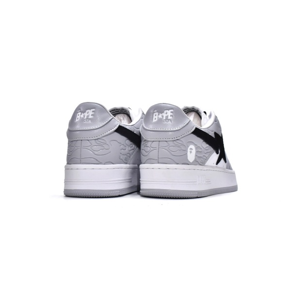 BMLin A Bathing Ape Bape Sta Low White Grey   1H70-191-002