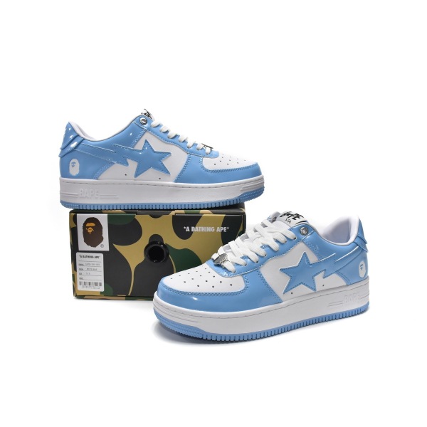 BMLin A Bathing Ape Bape Sta Low White Blue 1M70-191-001