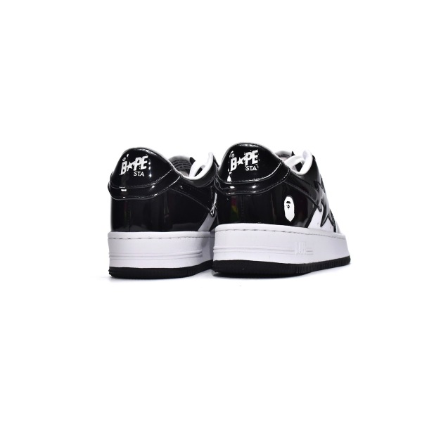 BMLin A Bathing Ape Bape Sta Low Black White 1H70-191-001 