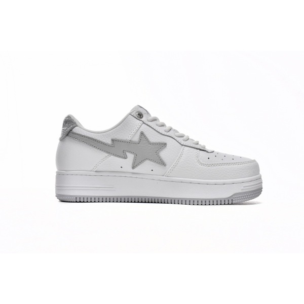 BMLin A Bathing Ape Bape Sta Low White Grey,1H73-191-921