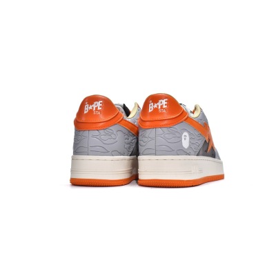 BMLin A Bathing Ape Bape Sta Low Grey Orange 1H70-291-002