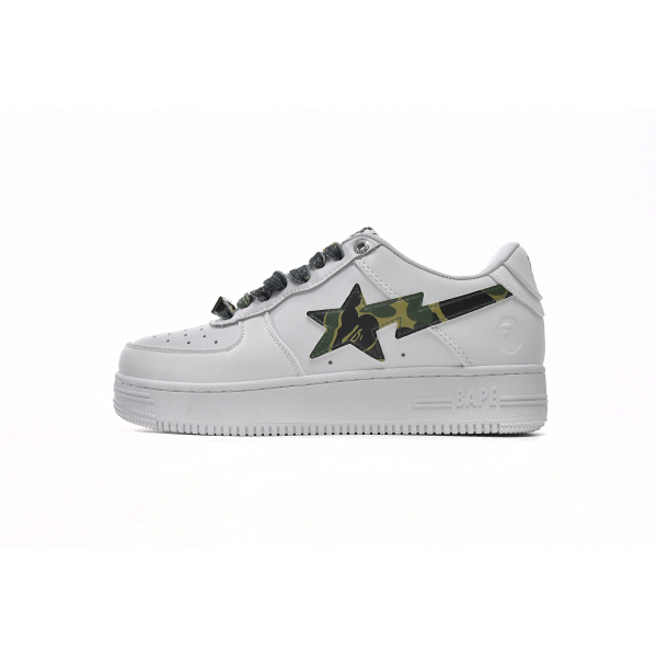 BMLin A Bathing Ape Bape Sta Low White Green Camouflage 1H20-191-045