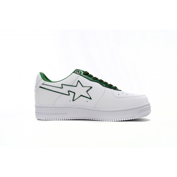 BMLin A Bathing Ape Bape Sta Low White Green edge,1J30-191-017