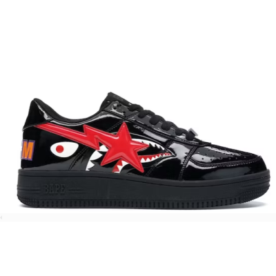 PKGoden A Bathing Ape Bape Sta Low Shark Black,1H30-191-012-BLK