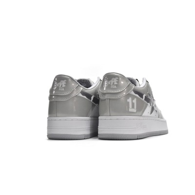 BMLin A Bathing Ape Bape Sta Low White Grey Mirror Surface