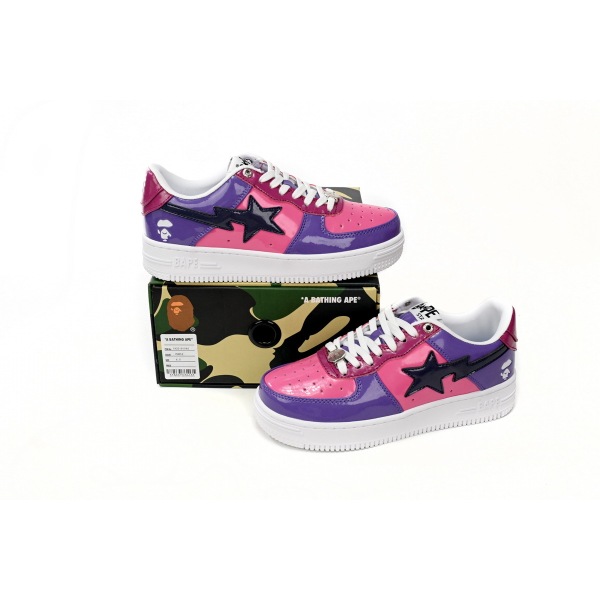 BMLin A Bathing Ape Bape Sta Low Purple Mirror Surface,1H20 191 046