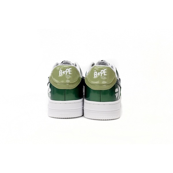 BMLin A Bathing Ape Bape Sta Low Black Green Mirror Surface,1H20 190 046